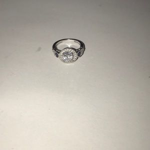 Sterling silver and diamonique ring